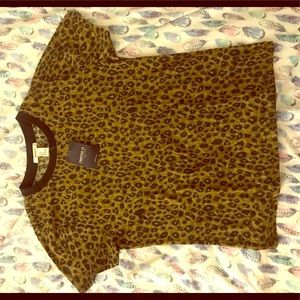 Animal print short sleeve shirt
